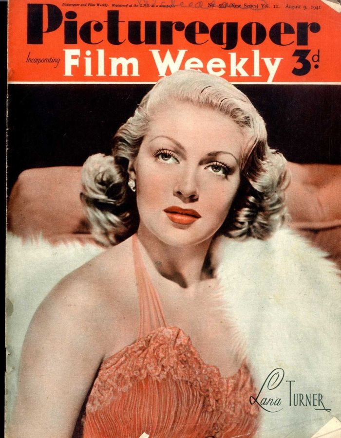 PICTUREGOER magazine side cover Issue 533  Weekly 9 August 1941