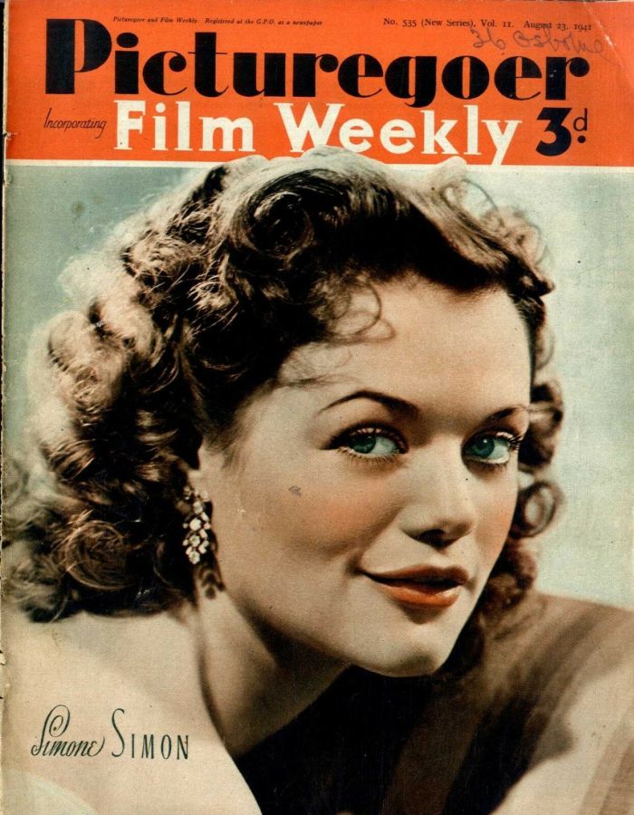 PICTUREGOER magazine side cover Issue 535  Weekly 23 August 1941