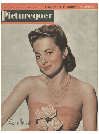 PICTUREGOER magazine side cover Issue 539  Weekly 18 October 1941