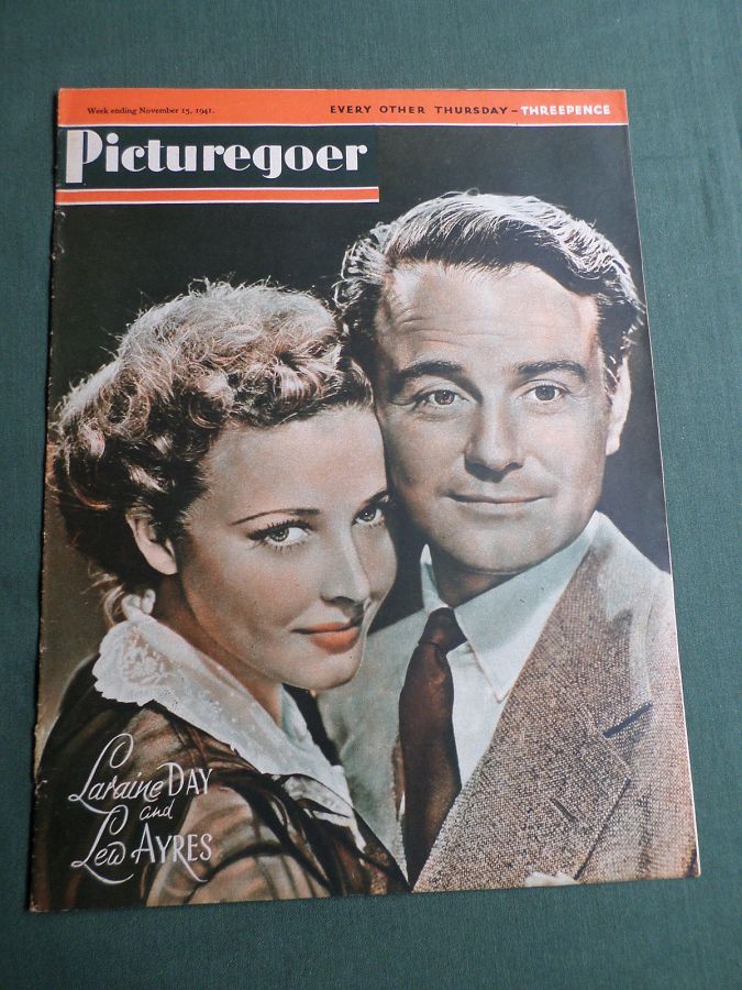PICTUREGOER magazine side cover Issue 541  Weekly 15 November 1941