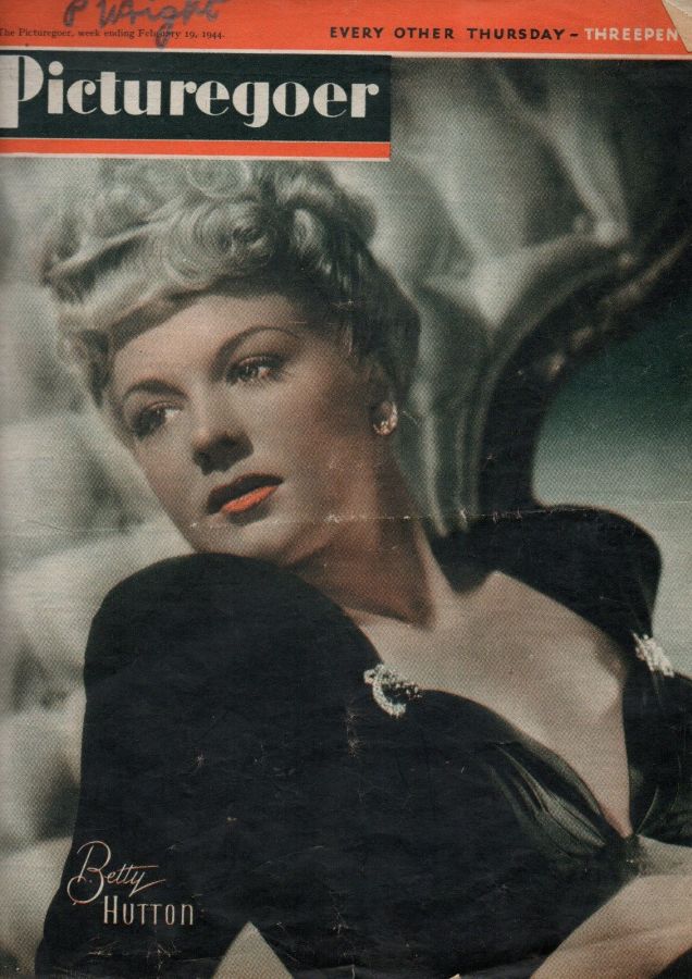 PICTUREGOER magazine side cover Issue 600  Weekly 19 February 1944