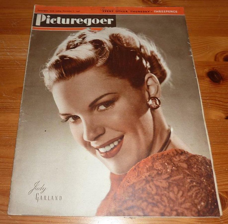 PICTUREGOER magazine side cover Issue 722  Weekly 6 November 1948