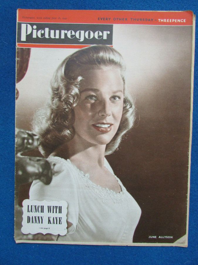 PICTUREGOER magazine side cover Issue 738  Weekly 18 June 1949