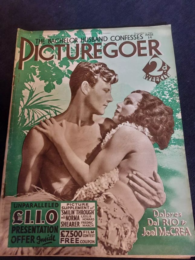 PICTUREGOER magazine side cover Issue 76  Weekly 5 November 1932