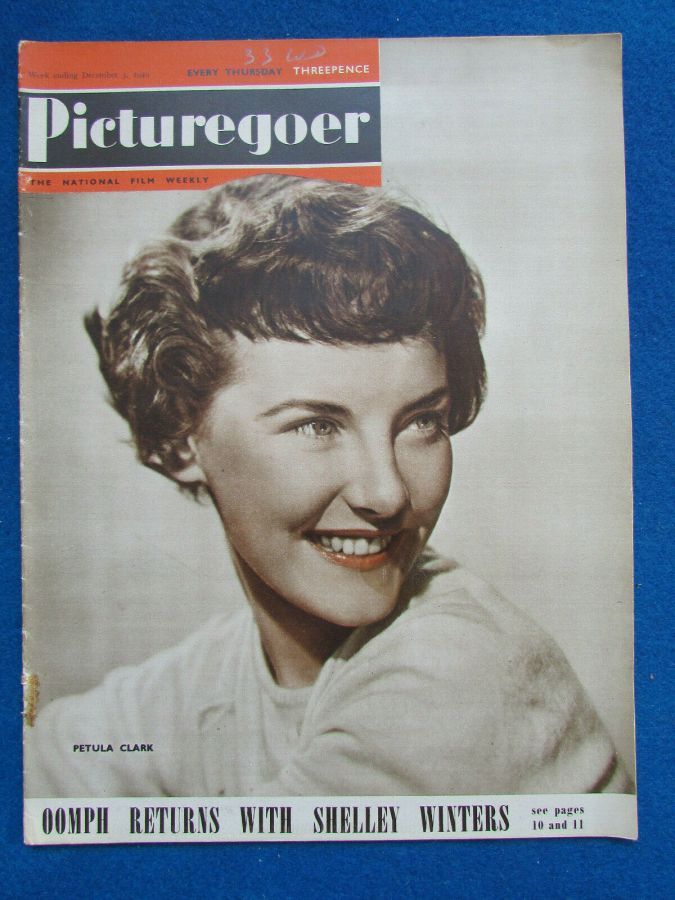 PICTUREGOER magazine side cover Issue 761  Weekly 3 December 1949
