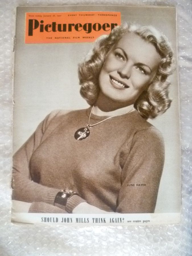 PICTUREGOER magazine side cover Issue 769  Weekly 28 January 1950