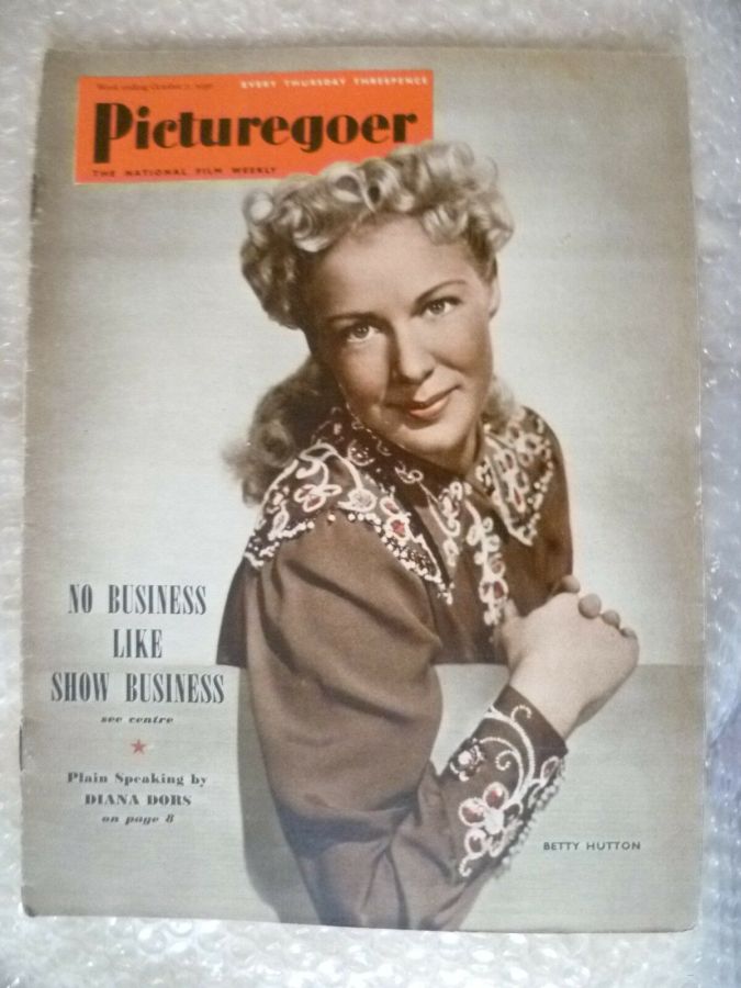 PICTUREGOER magazine side cover Issue 805  Weekly 7 October 1950