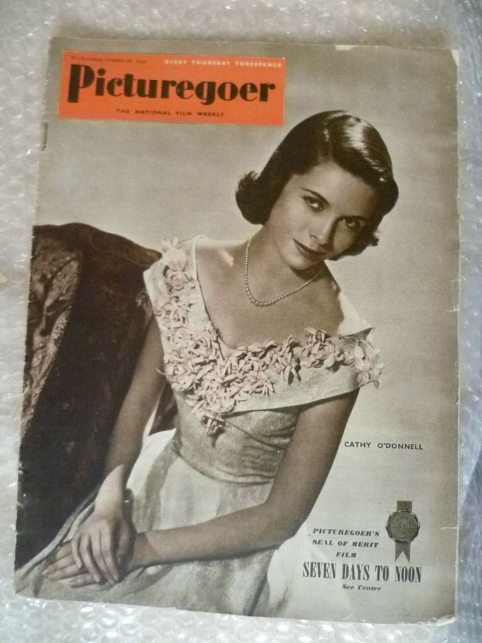 PICTUREGOER magazine side cover Issue 808  Weekly 28 October 1950