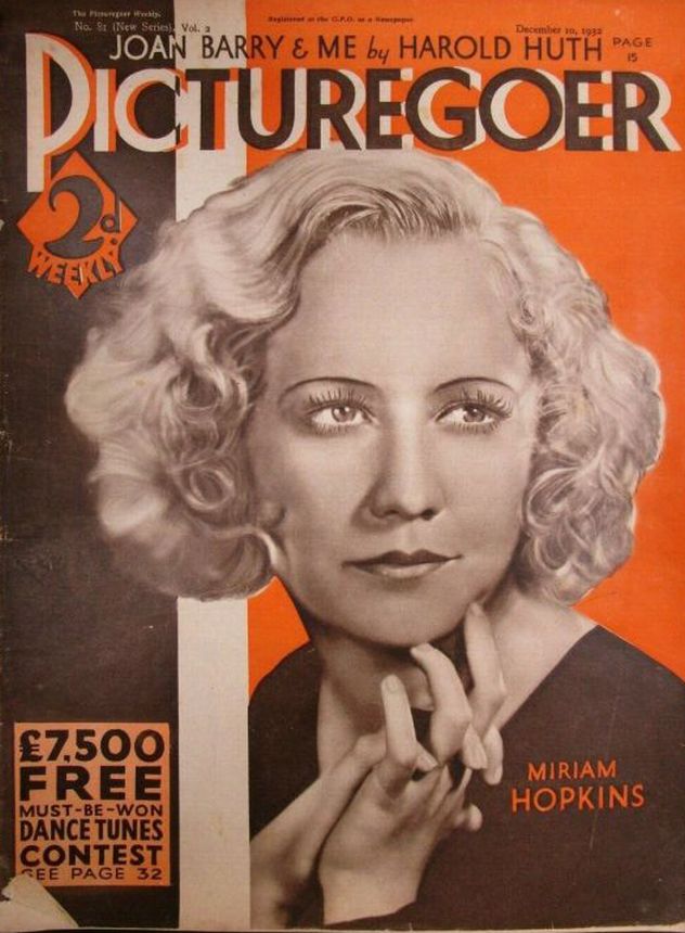 PICTUREGOER magazine side cover Issue 81  Weekly 10 December 1932