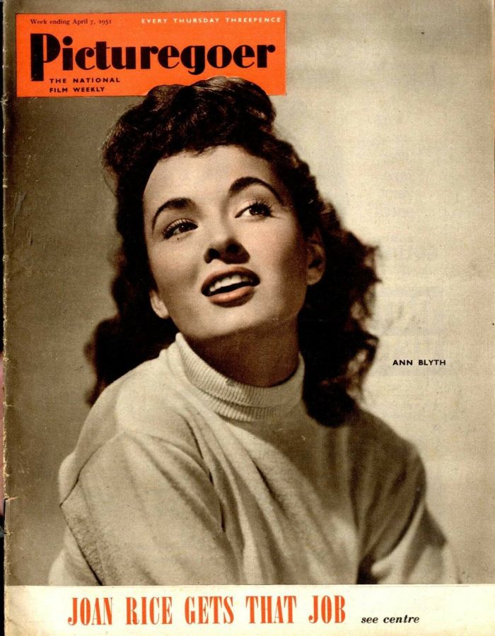 PICTUREGOER magazine side cover Issue 831  Weekly 7 April 1951