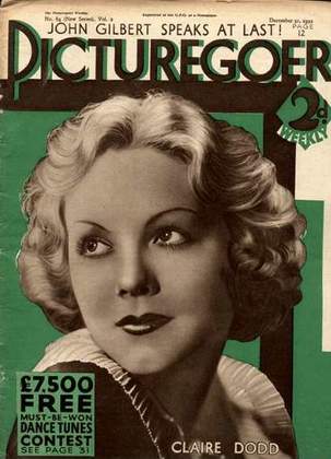 PICTUREGOER magazine side cover Issue 84  Weekly 31 December 1932