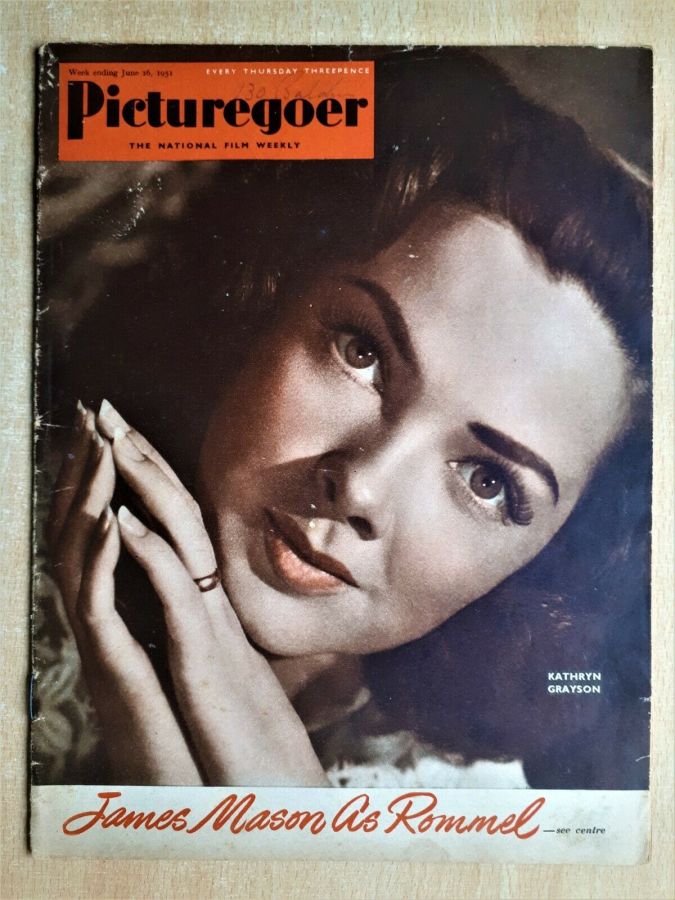 PICTUREGOER magazine side cover Issue 841  Weekly 16 June 1951
