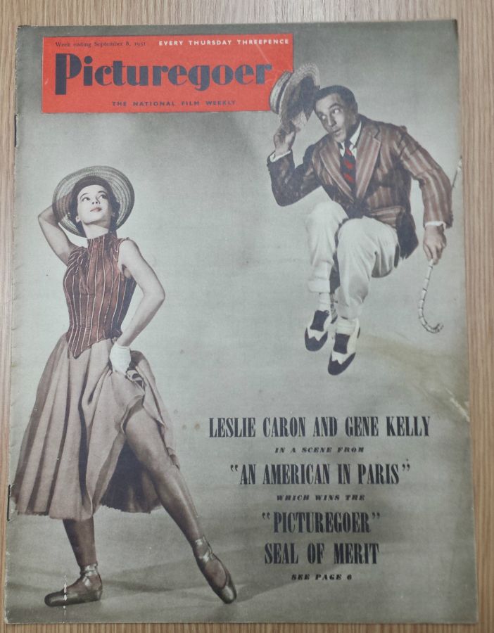 PICTUREGOER magazine side cover Issue 853  Weekly 8 September 1951