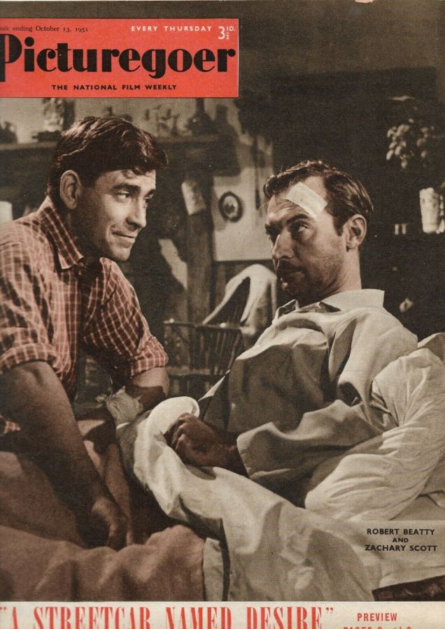 PICTUREGOER magazine side cover Issue 858  Weekly 13 October 1951
