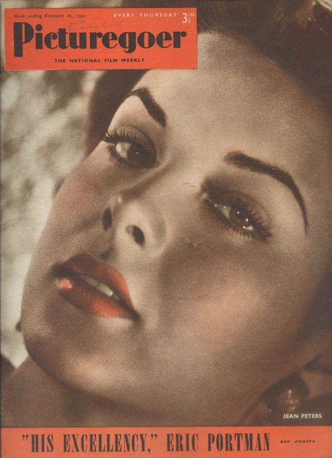 PICTUREGOER magazine side cover Issue 876  Weekly 16 February 1952