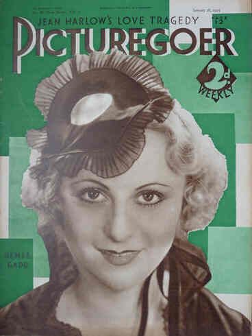 PICTUREGOER magazine side cover Issue 88  Weekly 28 January 1933