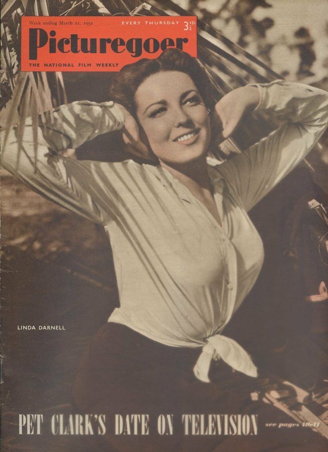 PICTUREGOER magazine side cover Issue 881  Weekly 22 March 1952