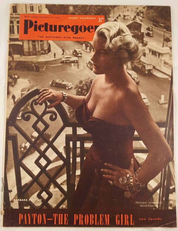 PICTUREGOER magazine side cover Issue 907  Weekly 20 September 1952