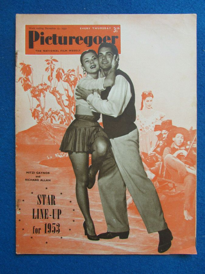 PICTUREGOER magazine side cover Issue 921  Weekly 27 December 1952