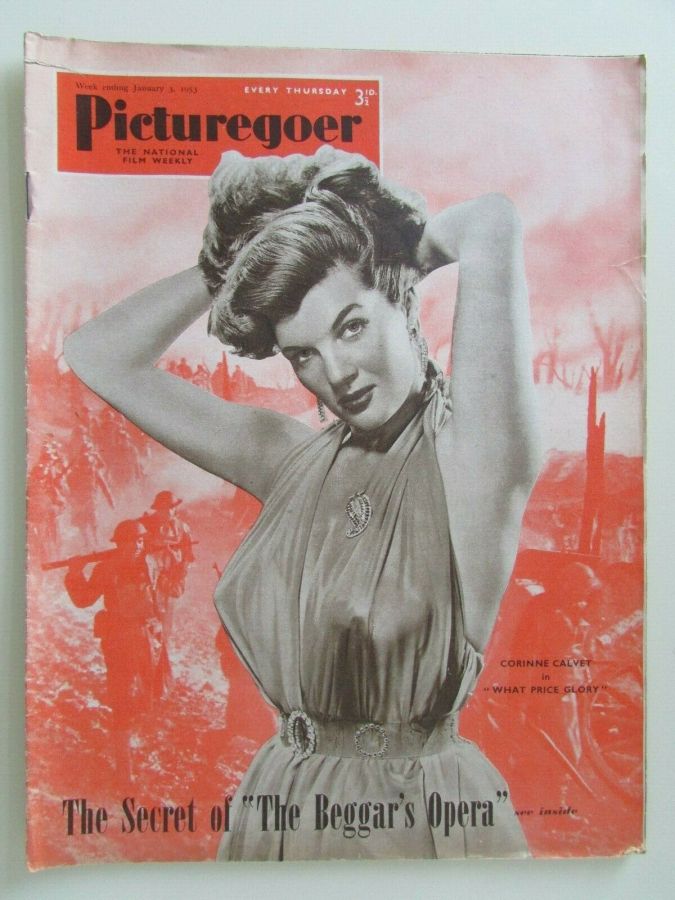 PICTUREGOER magazine side cover Issue 922  Weekly 3 January 1953