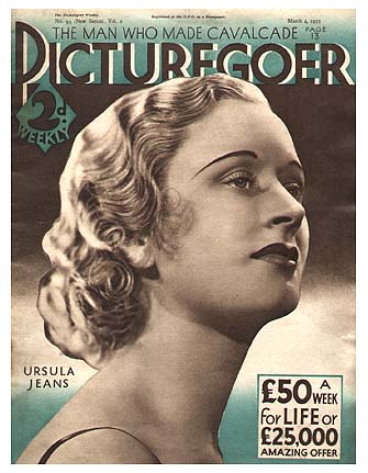 PICTUREGOER magazine side cover Issue 93  Weekly 4 March 1933