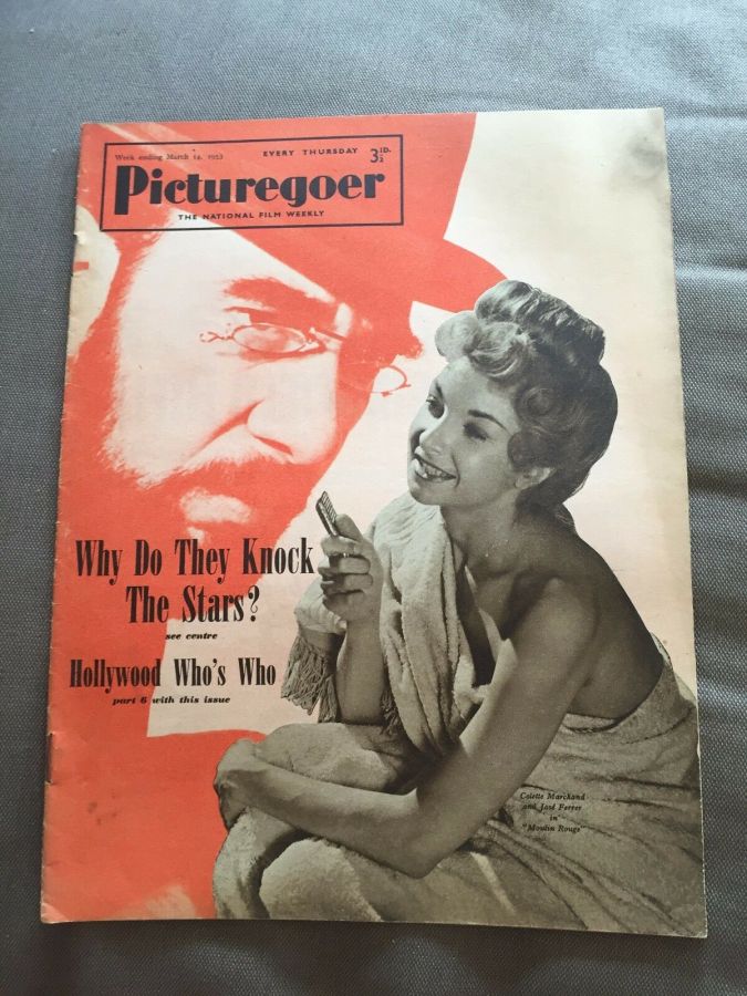 PICTUREGOER magazine side cover Issue 932  Weekly 14 March 1953