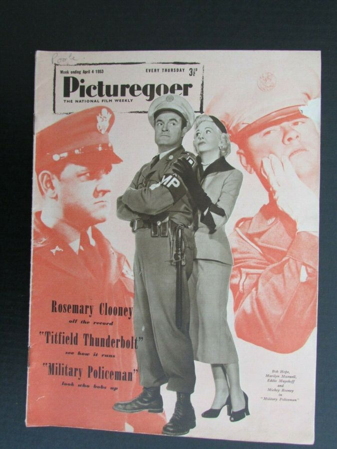 PICTUREGOER magazine side cover Issue 935  Weekly 4 April 1953