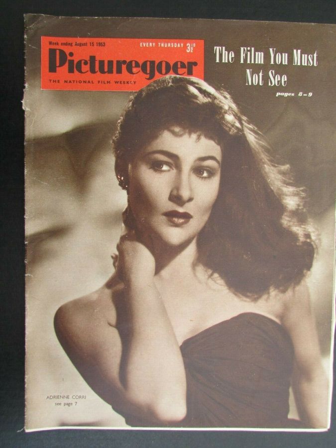 PICTUREGOER magazine side cover Issue 954  Weekly 15 August 1953