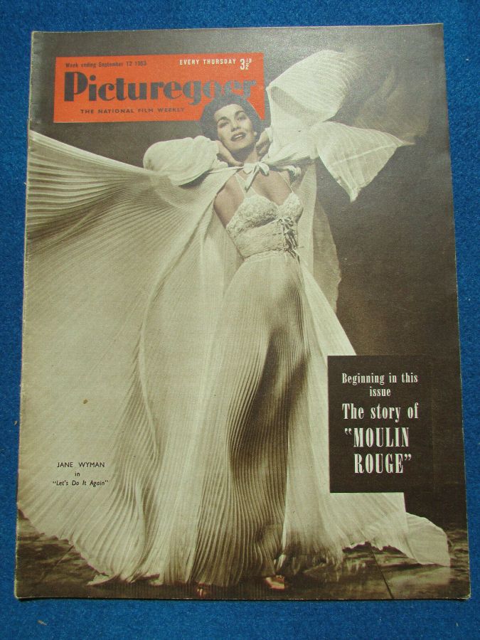 PICTUREGOER magazine side cover Issue 958  Weekly 12 September 1953
