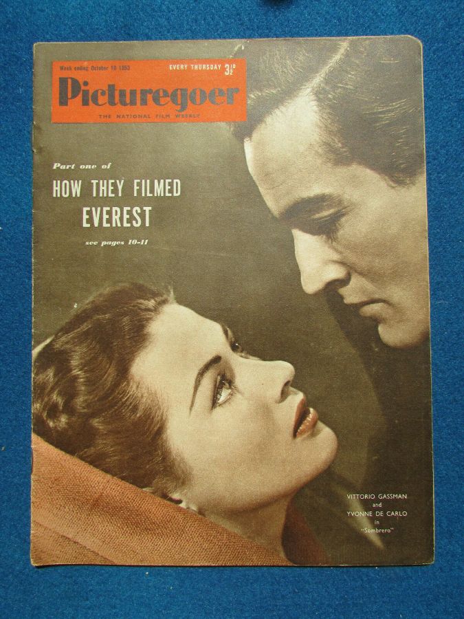 PICTUREGOER magazine side cover Issue 962  Weekly 10 October 1953