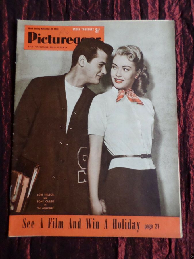 PICTUREGOER magazine side cover Issue 968  Weekly 21 November 1953