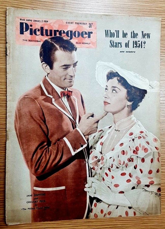 PICTUREGOER magazine side cover Issue 974  Weekly 2 January 1954
