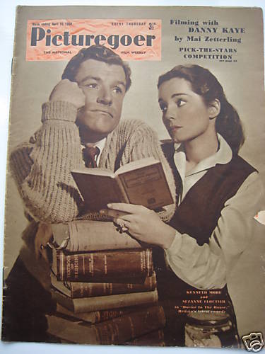 PICTUREGOER magazine side cover Issue 988  Weekly 10 April 1954