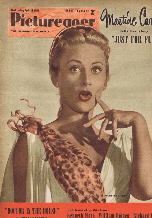 PICTUREGOER magazine side cover Issue 990  Weekly 24 April 1954