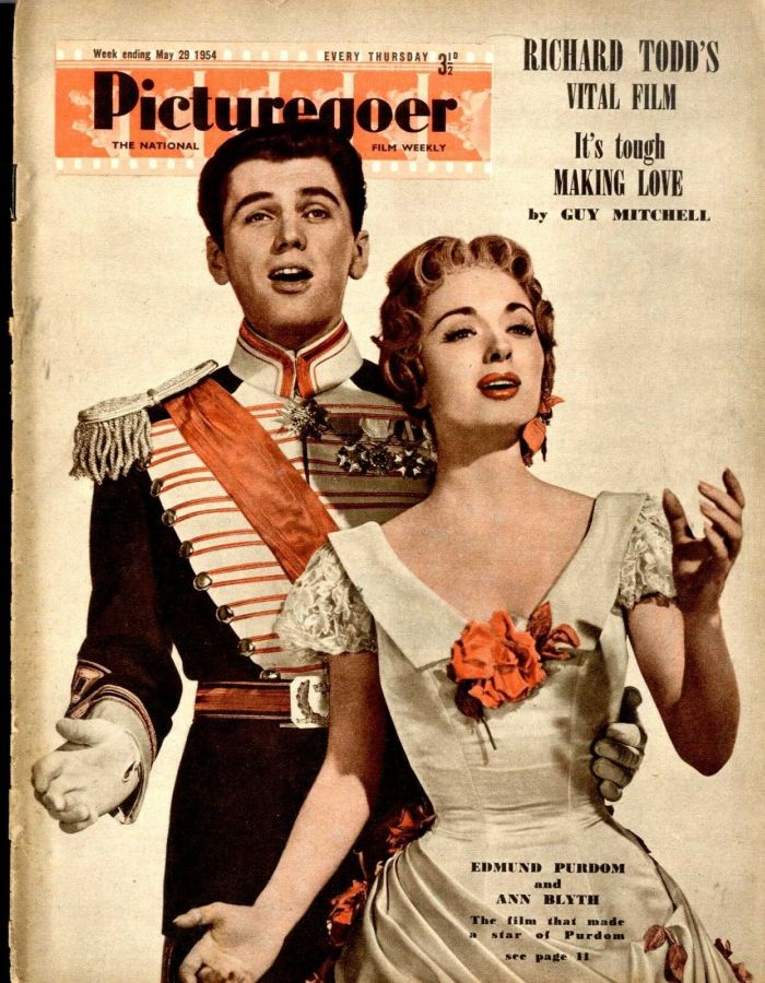 PICTUREGOER magazine side cover Issue 995  Weekly 29 May 1954