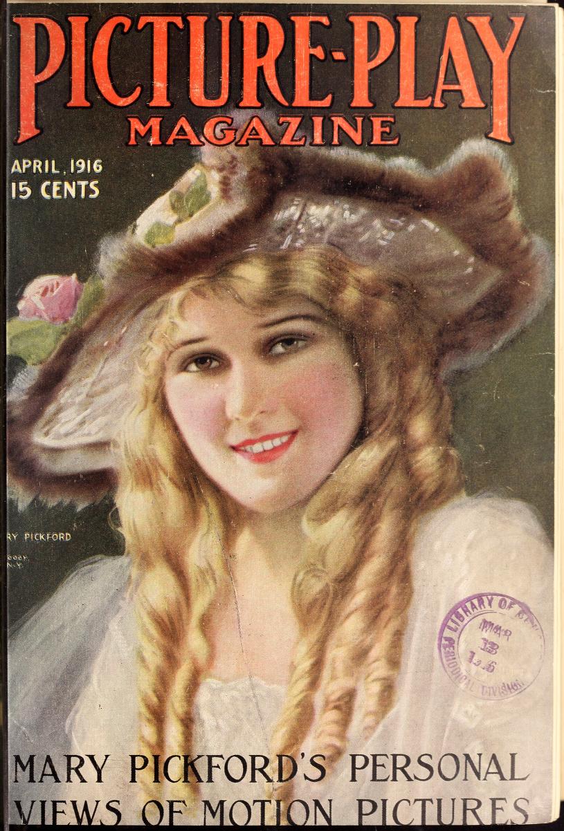 PICTURE PLAY magazine side cover April 1916