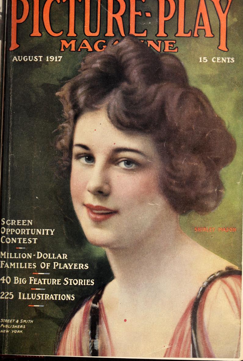 PICTURE PLAY magazine side cover August 1917