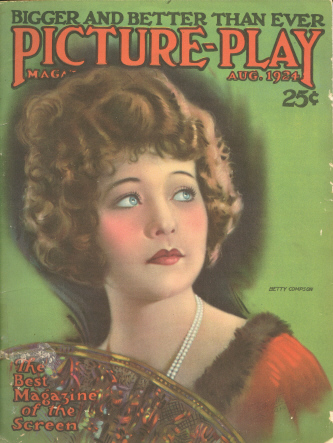PICTURE PLAY magazine side cover August 1924