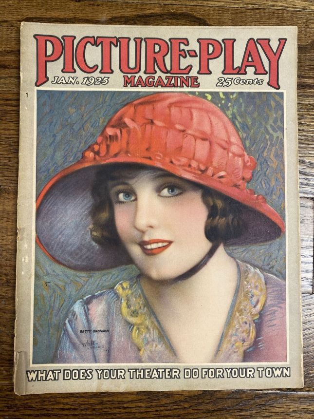 PICTURE PLAY magazine side cover January 1925