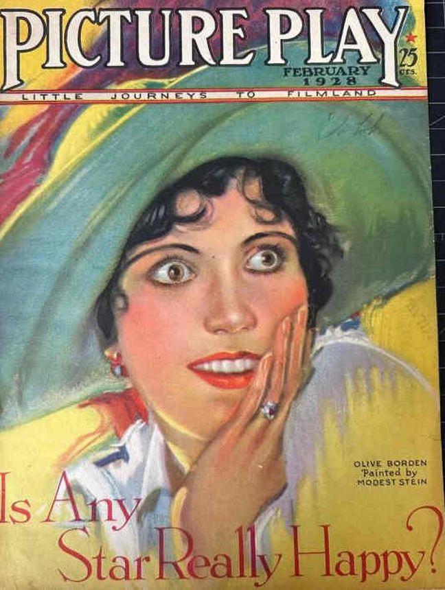 PICTURE PLAY magazine side cover February 1928