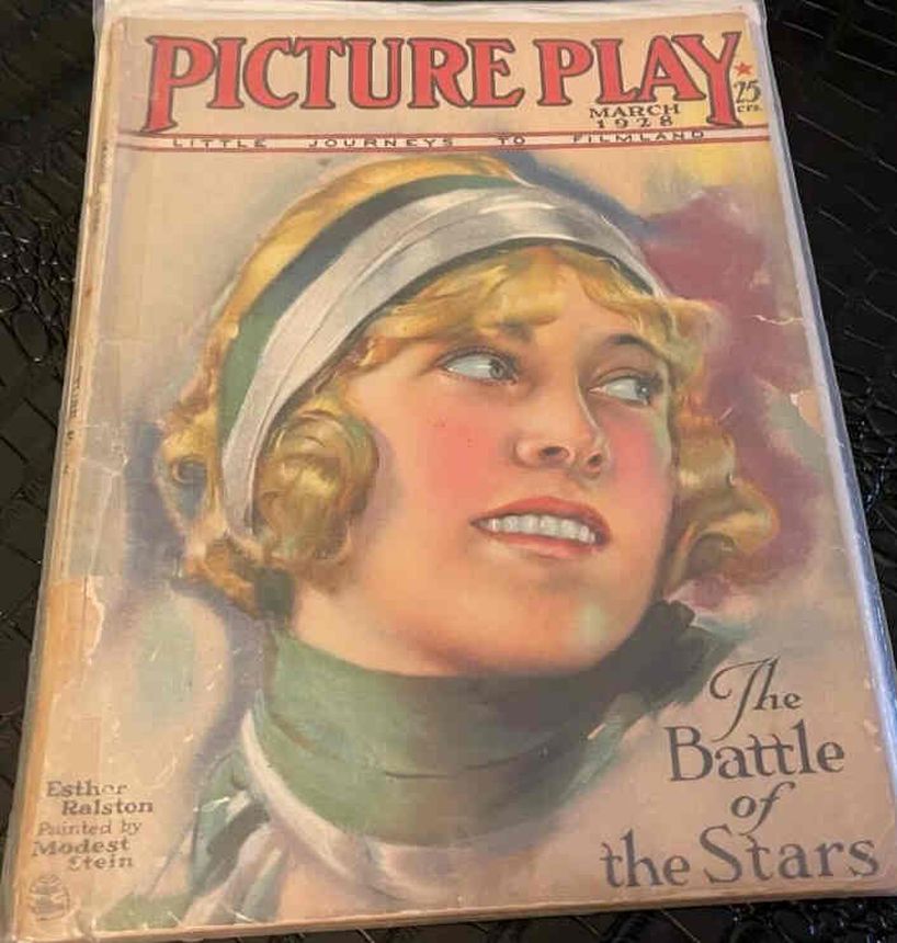 PICTURE PLAY magazine side cover March 1928