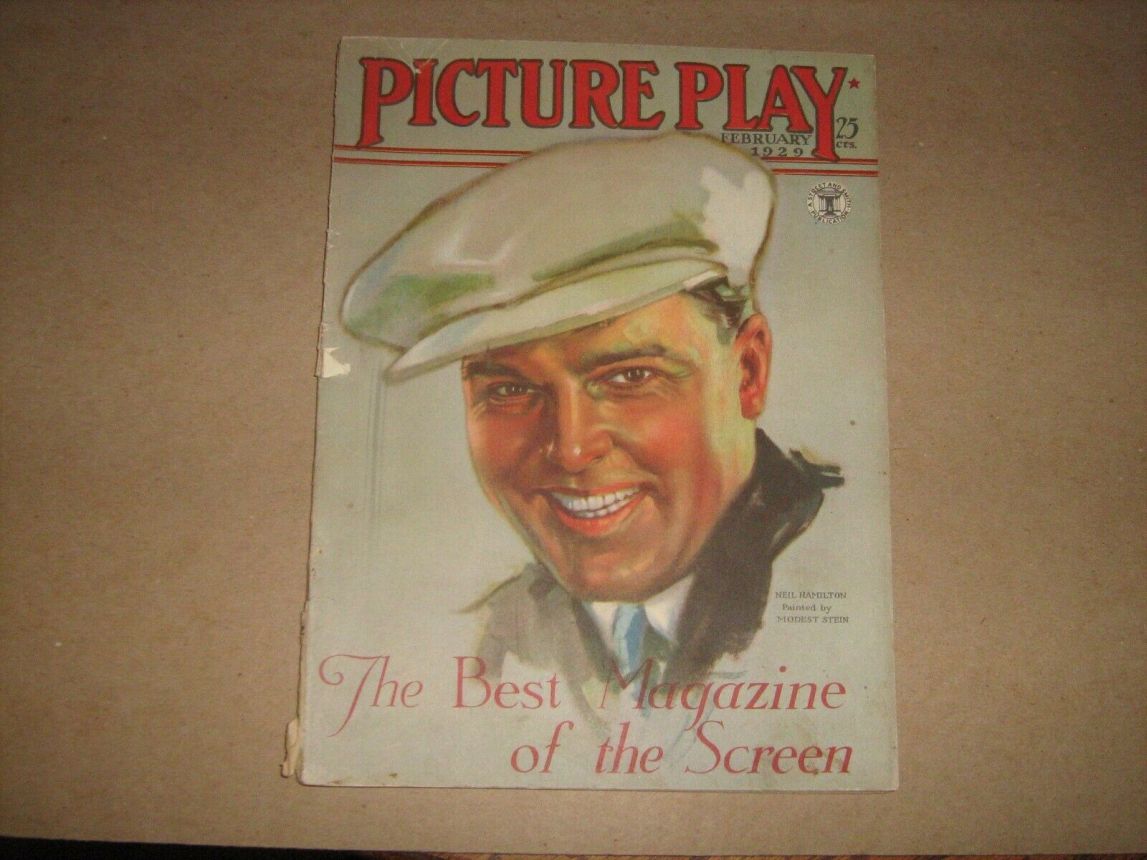 PICTURE PLAY magazine side cover February 1929