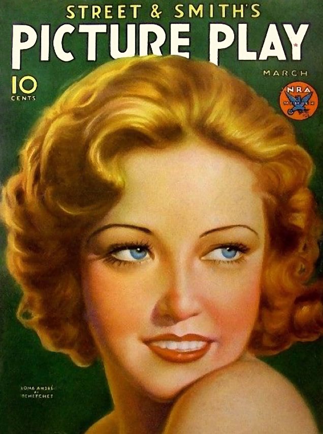 PICTURE PLAY magazine side cover March 1934