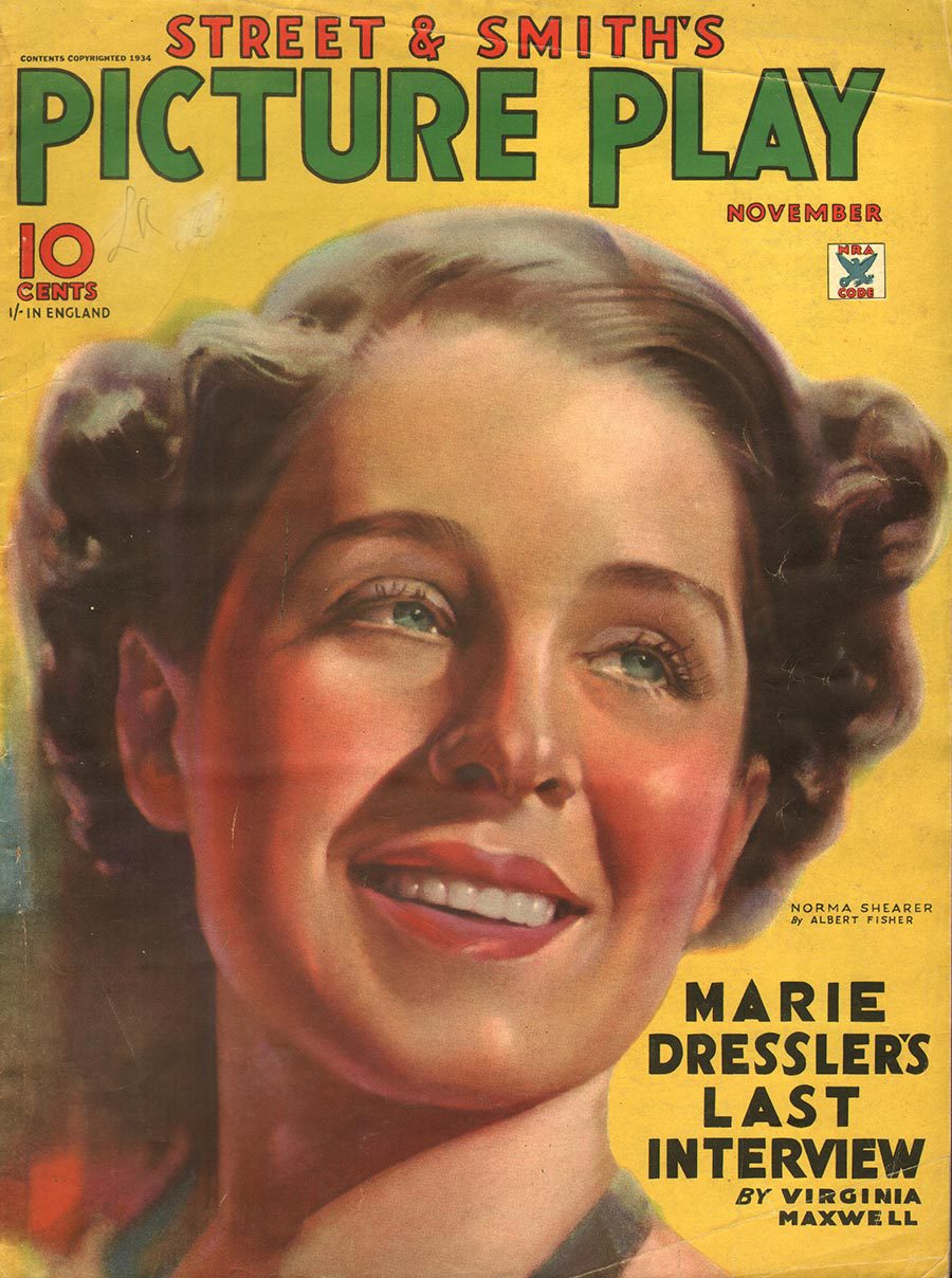PICTURE PLAY magazine side cover November 1934