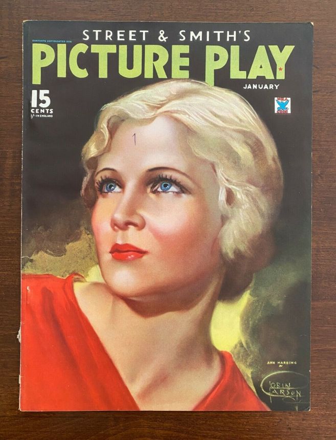 PICTURE PLAY magazine side cover January 1935
