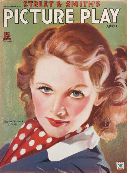 PICTURE PLAY magazine side cover April 1935