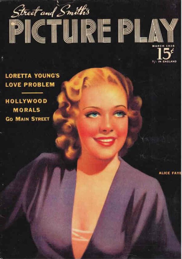 PICTURE PLAY magazine side cover March 1938