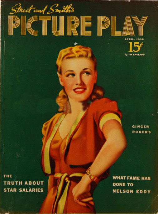 PICTURE PLAY magazine side cover April 1938