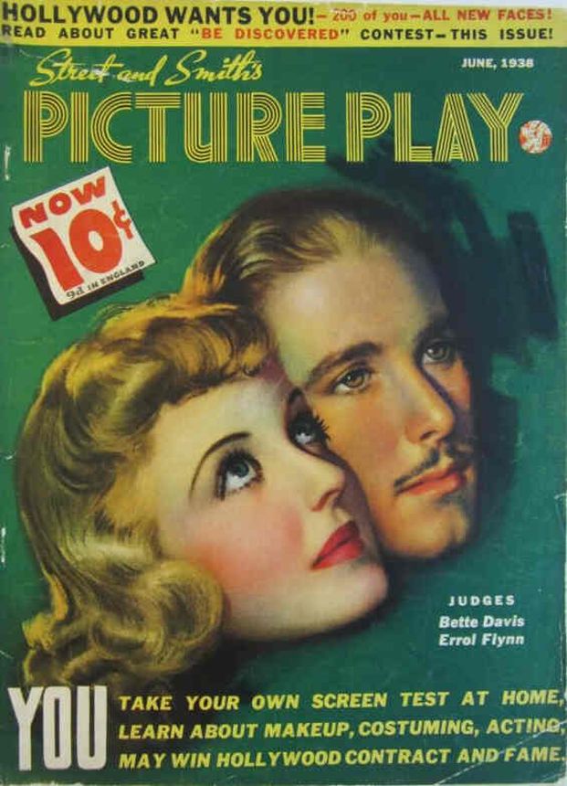 PICTURE PLAY magazine side cover June 1938