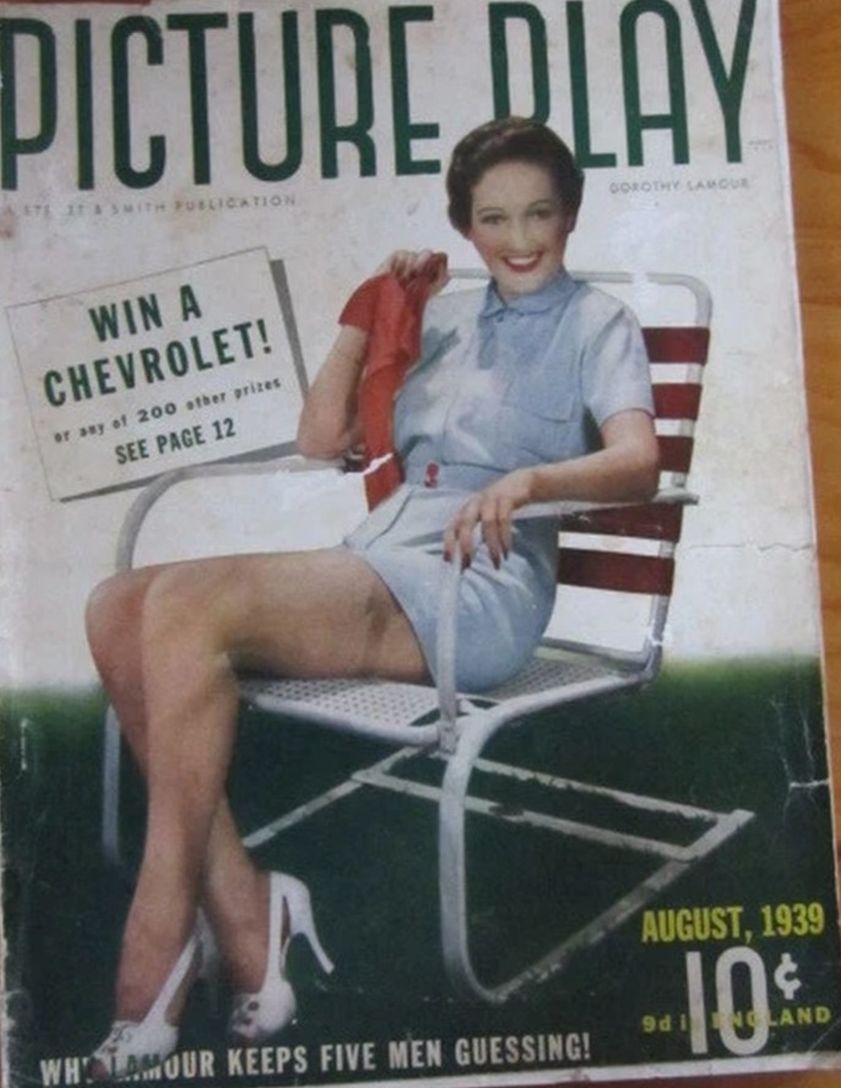 PICTURE PLAY magazine side cover August 1939